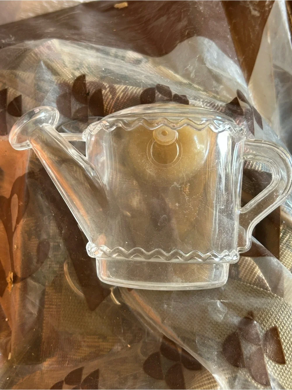 Vintage 1960s Plastic Watering Can Shaped Vase With Suction